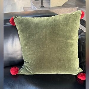 Pottery Barn Green Plaid Pillow